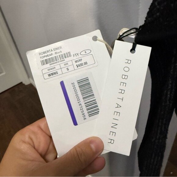 Roberta Einer Bodysuit Black Evening Club Dinner Crochet Knit Size Small - Picture 4 of 4